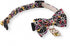 Necoichi Lucky Cat Charm Bow Tie Cat Collar (Black) with Bell, Safety Breakaway Soft Lightweight for Cats, Japanese