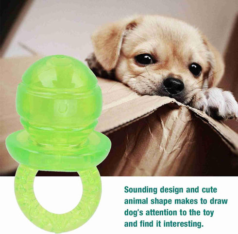 GRCFUMO 5 Pcs Pet Dog Chew Toy, Dog Squeak Toys, Pacifier Shaped Chew Toy, Interactive Chew Toy for Pet Dogs Teether