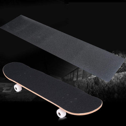 ZUEXT 11" x 44" Black Skateboard Grip Tape Sheet, Waterproof Bubble Free Black Scooter Griptape for Longboard
