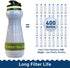 WATER-TO-GO Water Filter Bottle (18.5oz/55cl) - Eco-friendly Bioplastic, Incl. 3-in-1 Purifier Filter, Green Bundle for