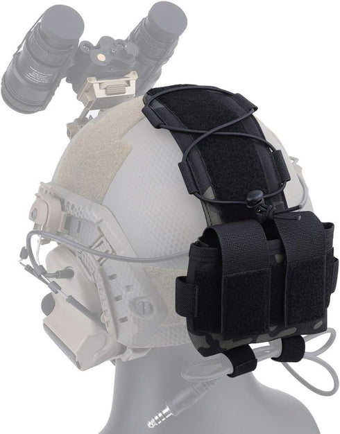 KRYDEX Tactical Helmet Pouch Battery Box, Counterweight Pouch for Tactical Helmet Accessory Storage with Hook and Loop