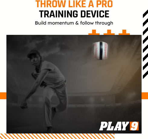 9 SHOP PLAY - Spin Trainer - Training Baseballs for Pitchers - Genuine Leather for Game Like Feel - Baseball Training