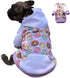 Purple Puppy Dog Hoodies for Small & Medium Dogs - Christmas Hooded Sweatshirt with Pocket Fleece Coat