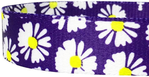Blueberry Pet 2 Pattern Loving Daisy Prints Dog Leash - Soft Comfortable Handle, 5 ft x 5/8", for Small Dogs