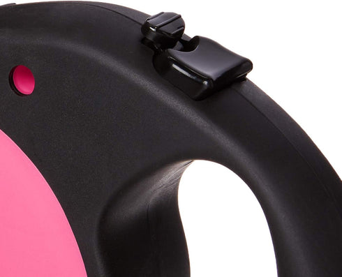 doggo Everyday Retractable Dog Leash, 16' Long Belt, Large for Dogs Up to 110 lbs, Pink