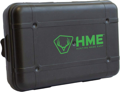 HME Archery Bow Hunting Storage Organizer Box: Lightweight Plastic Portable Broadhead Case with Foam Padding