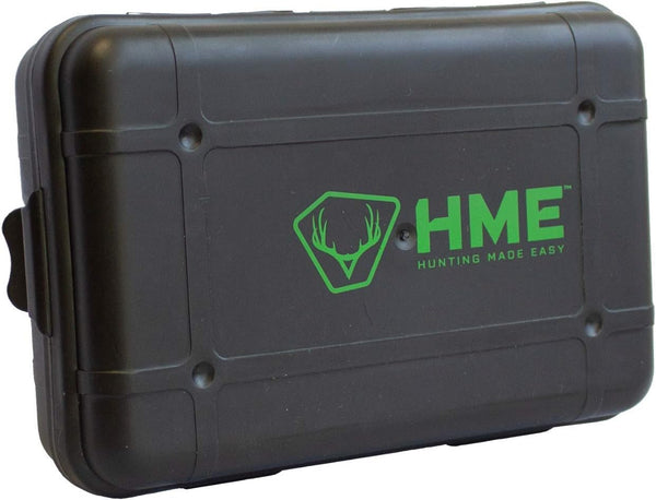 HME Archery Bow Hunting Storage Organizer Box: Lightweight Plastic Portable Broadhead Case with Foam Padding