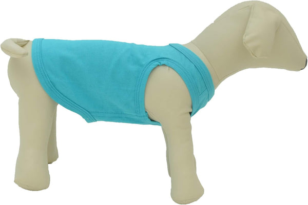 2018 Pet Clothes Dog Clothing - Blank T-shirt Tanks for Small to Large Dogs, 100% Cotton Summer Vest (XXL, Turquoise)