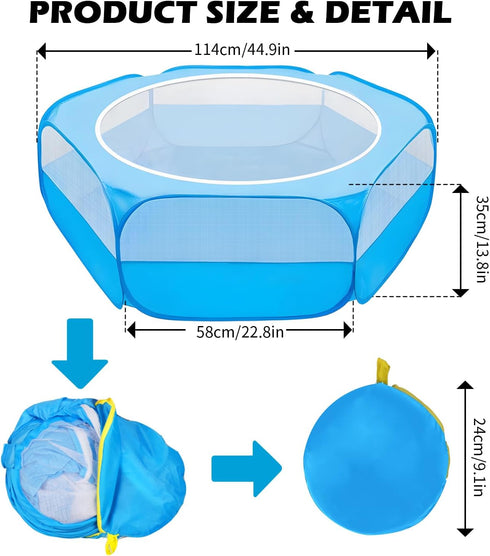 UWE Small Animal Playpen, Chicken Brooder Box with Cover Top, Portable Outdoor Exercise Pet Cage Tent, Waterproof