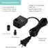 hygger Ultra Quiet 53GPH Submersible Mini Water Pump, 2 Nozzles for Aquariums, Fish Tank, Fountain, Hydroponics, 120V