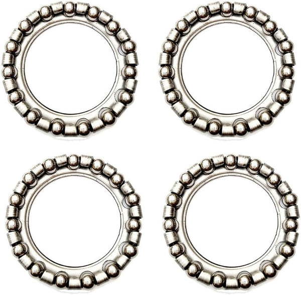 Cryspearl E-Bike Steering Headset Ball Bearings Set of 4, Steel Construction, 1.57 x