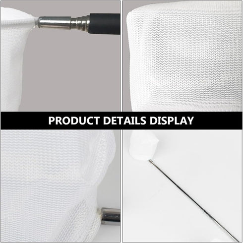 2pcs Happyyami Square Shrimp Fishing Net with Telescopic Handle, Extendable Aquarium Fish Tank Mesh Nets for Small Fish