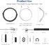 Universal Bike Brake Cable Housing Kit, 1 Set Bicycle Brake Line, 2 Pieces V Bike Brake Noodle, Black Accessories
