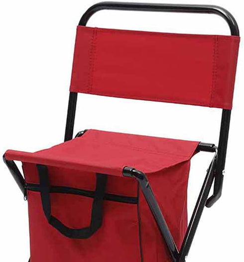 equlup 40kg Folding Fishing Chair, Load Portable Leisure Back Chair with Bag Comfortable Camping Stool for Outdoors