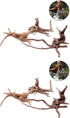 Ipetboom Natural Driftwood for Aquarium, 2pcs Driftwood for Freshwater Fish Tank, Hamster Water Bottle Decor