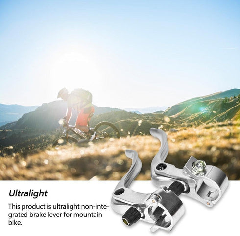 Tbest 1 Pair Brake Lever Left Right Hand, Aluminum Alloy 24mm Mountain Bike Disc Brake Bar Handle Level