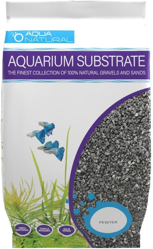 Pewter Black 20lb Gravel Substrate for Aquascaping, Aquariums, and Terrariums (4-6mm)
