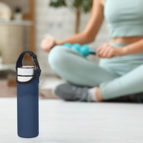 2pcs 15.5-20oz 2 uxcell Neoprene Water Bottle Sleeve, Insulated Water Glass Bottle Carrier Bag Collapsible Drink Bottle