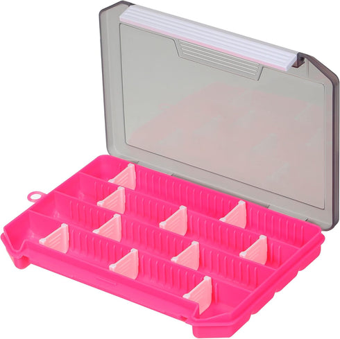 PATIKIL Pink Waterproof Fishing Lure Box, Plastic Tackle Accessory Storage Organizer Container
