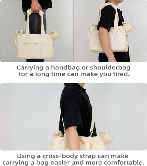 Pet Carrier Shoulder Strap, Lightweight and Comfortable Accessory for Easy Travel (Beige)
