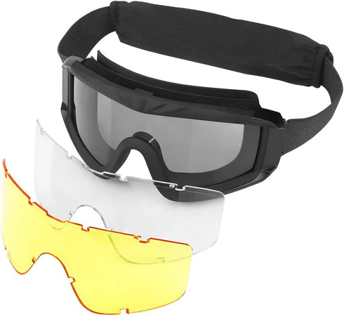 xaegistac Tactical Airsoft Goggles Safety Glasses Anti Fog for Hunting Cycling