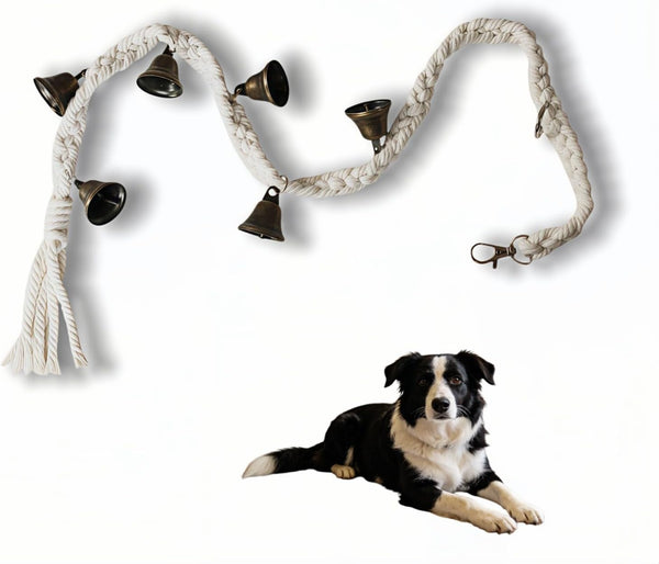 Dog Doorbell for Potty Training with 6 Extra Loud Bells - Handmade