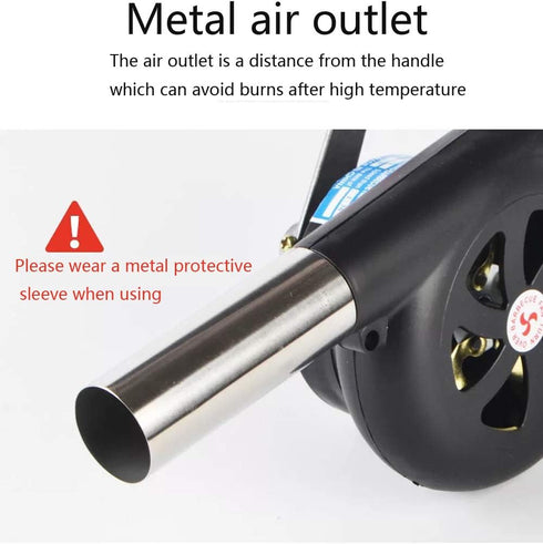 Sunglow Outdoor BBQ Fan Air Blower, Hand Crank Blowers, Barbecue Fire Bellows for Picnic Camping
