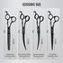 Purple Dragon Dog Grooming Scissors Set - 7 Inch Black Shears with Chunkers, Straight, Curved Scissors and Comb