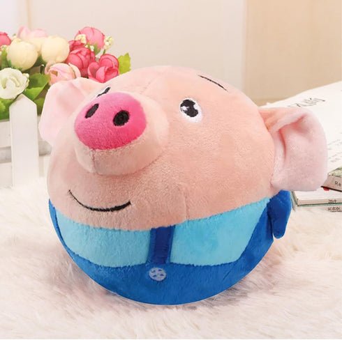 Panup Plush Toy - Interactive Talking and Singing Dog Toy, Cute Blue Pig Plush for Cats and Dogs