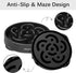 MateeyLife Large Slow Feeder Dog Bowls, Non-Slip Interactive Puzzle Bowls, 4 Cups Black for Large Breeds, Bloat Stop