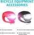 Set of 6 Bike Lights, Front and Back LED Clip-On Silicon Bicycle Lights with Waterproof Housing