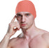Swimming Swimming Cyan Swim Cap for Men,Fabric Cap,Elastic Men's Hat