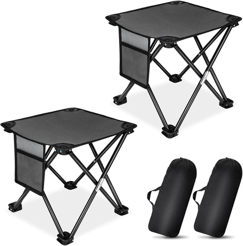 KABOER 2 Pack Folding Camping Stool Portable Outdoor Camping Chair for Fishing