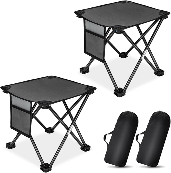 KABOER 2 Pack Folding Camping Stool Portable Outdoor Camping Chair for Fishing