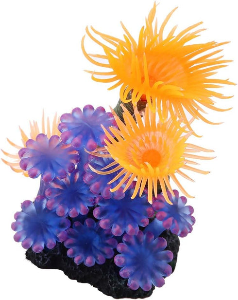 Zerodis Lifelike Silicone Sea Anemone, Simulated Fake Coral Ornament for Aquarium Decor