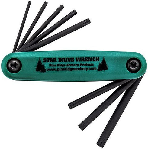 Pine Ridge Archery Star Drive Wrench, Heavy Duty Bow Repair Tool, Rust and Corrosion Resistant, Green by Pine Ridge