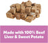 Wiggles & Wags 5 oz, Freeze Dried Beef Liver & Sweet Potato Dog Treats, with DN Essentials Bone Shaped Waste Bag