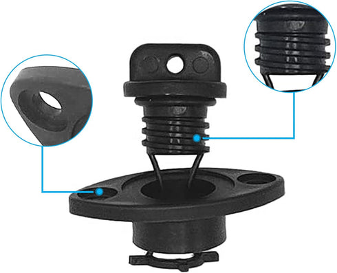Kayak Drain Plug Kit with Screws for Kayak Canoe Boat Scupper Plugs