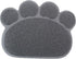 PVC Pet Dog Cat Puppy Dish Bowl, Grey Small, Non-Slip Feeding Mat, Paw Shape
