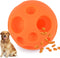 Dog Toy Balls, 5 Inch Treat Dispenser, Interactive Chew Toy for Food Dispensing, Ball for Large Medium Dogs (Orange)