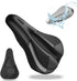 Gel Padded Bike Seat Cover for Men Women, Comfort Narrow Bicycle Seat Cushion for Indoor & Outdoor (11"x7")