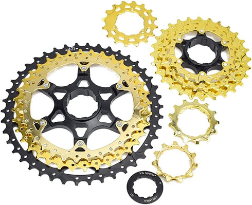 VG SPORTS Ultra-Light Bike Cassette | 8/9/10/11/12 Speed | 11-40T/11-42T/11-46T/11-50T/11-52T MTB