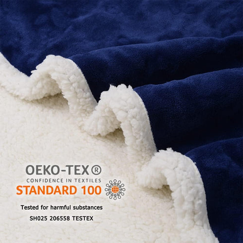 Qeils Dog Blankets for Small Dogs, Waterproof Cat Blanket, Washable Sherpa Fleece Puppy Blanket, Soft Plush Reversible