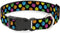 Buckle-Down Pet Collar, Dog Collar with Plastic Buckle, Smiley Faces Melted Mini Repeat, 9.5 to 13 Inches