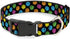 Buckle-Down Pet Collar, Dog Collar with Plastic Buckle, Smiley Faces Melted Mini Repeat, 9.5 to 13 Inches