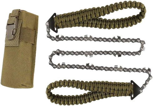Pocket Survival Hand Chainsaw with Paracord Handle, Ideal for Outdoor Camping, Hiking, Fishing, Hunting Emergency Tools