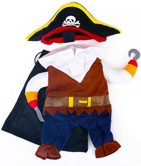 Mikayoo Pet Costume for Dog - Pirates of The Caribbean Style Halloween Suit with Hat (L)