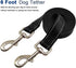 6Foot Tie Out Nylon Dog Leash, Heavy Duty 1" Wide Reflective Lead for Medium Large Dogs, Indoor Outdoor Camping (Black)