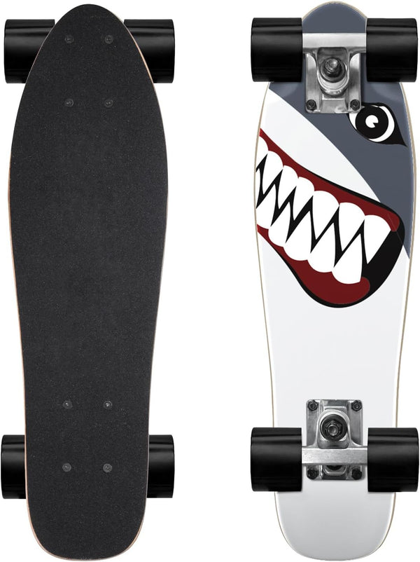 Skateboard Complete - 22 Inch Mini Cruiser for Beginners, Kids, Boys, and Girls