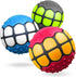 Dog Balls Toys Squeaky Fetch - Rubber Funny Ball Gifts for Large, Medium Dogs (Variety Pack)